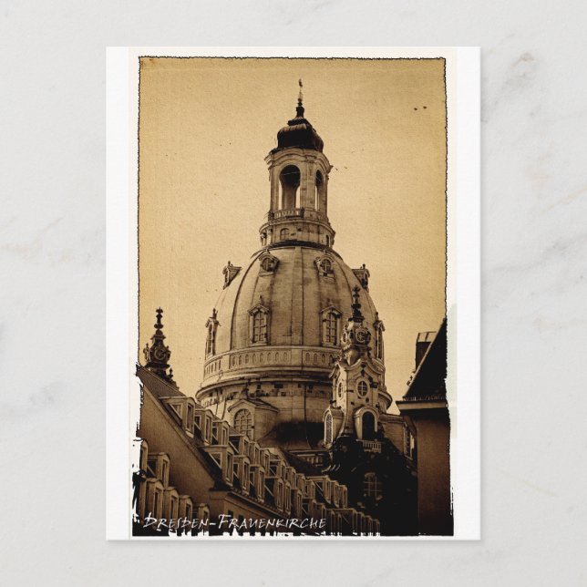 Frauenkirche Dresden - Vintage Vykort (Framsida)