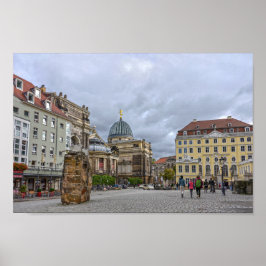 Frauenkirche Memorial, Dresden, Tyskland Poster
