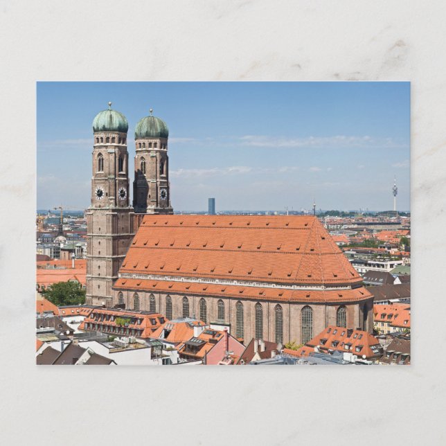 Frauenkirche München från Peterskirche Vykort (Framsida)