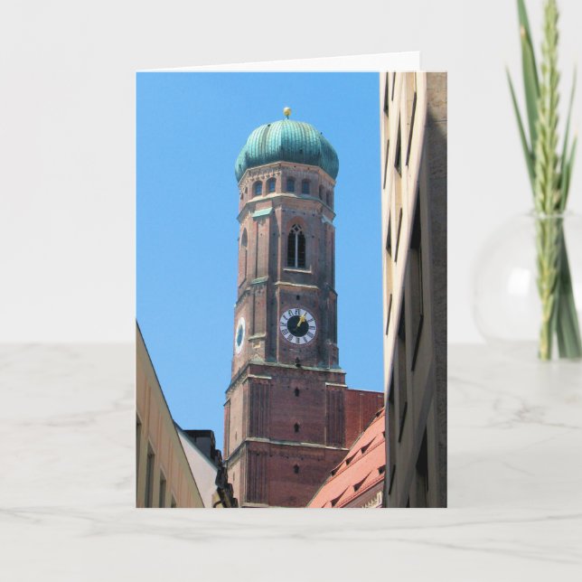 Frauenkirche - München, Tysklant gratulationskort Kort (Framsida)
