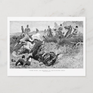 Frävjakt i Storbritannien 1890-vykort Vykort