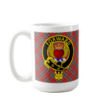 "FRAWARD" Winged Heart Red Douglas Tartan Mugg