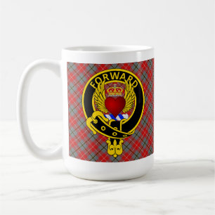 "FRAWARD" Winged Heart Red Douglas Tartan Mugg