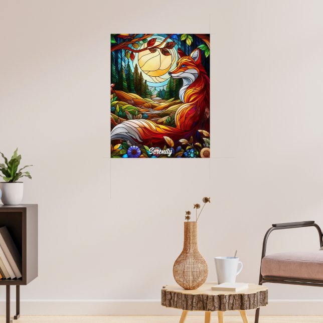 Fräx med fastfärgat glasutseende poster (Vardagsrum 3)