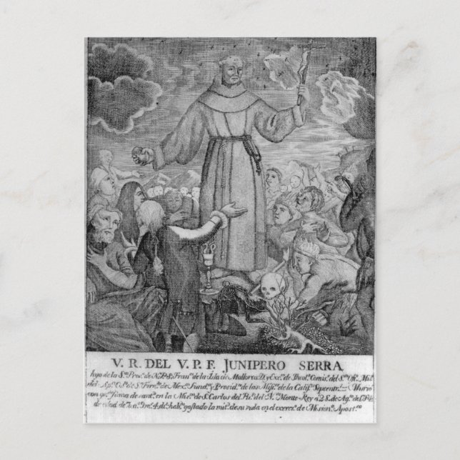 Fray Junipero Serra Vykort (Framsida)