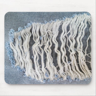 Frayed Blue Jean Hål Musmatta