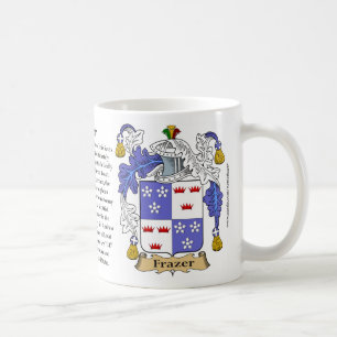 Frazer, ursprung, det menande och vapenskölden kaffemugg