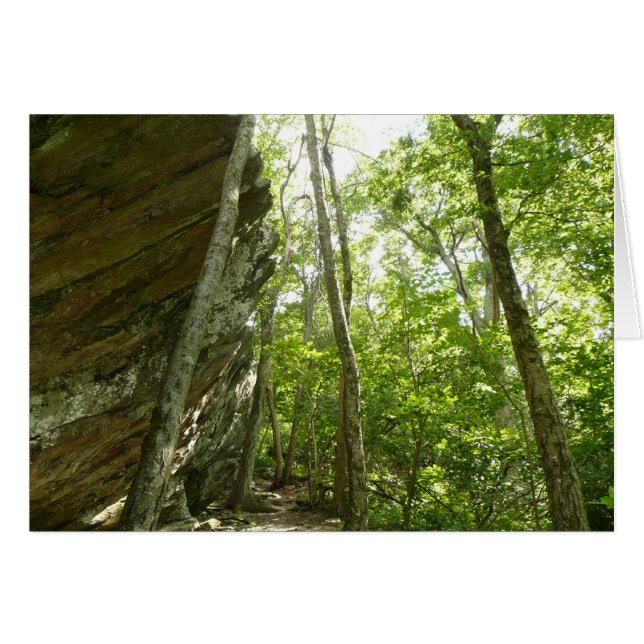 Frazier Rockvägg i Shenandoah National Park Hälsningskort (Framsidan Horizontal)