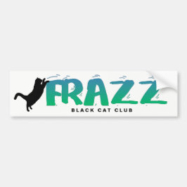 FRAZZ! Svart kattklubbbildekal Bildekal
