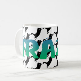 FRAZZ! Svarta kattermugg Kaffemugg