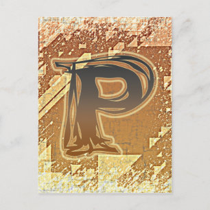 FRAZZLE MONOGRAM P VYKORT