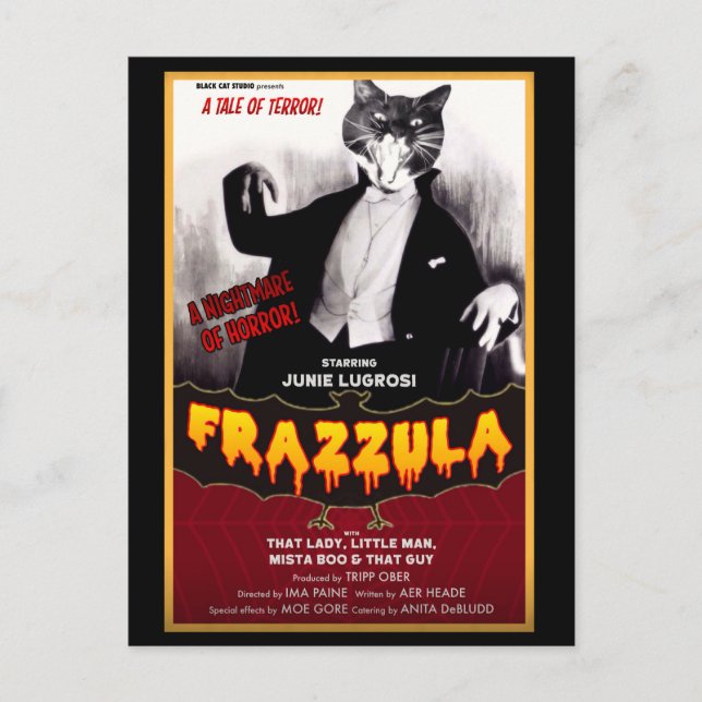 Frazzula! Ett monsterkassett Vykort (Framsida)