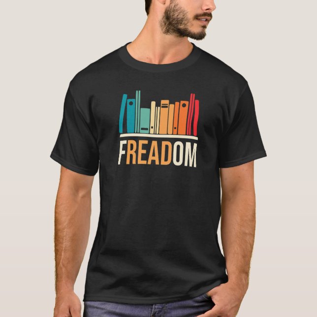 Freadom Anti Ban Books Freedom To Read Book  Readi T Shirt (Framsida)