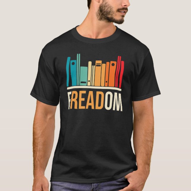 Freadom Anti Ban Books Freedom To Read Book  Readi T Shirt (Framsida)