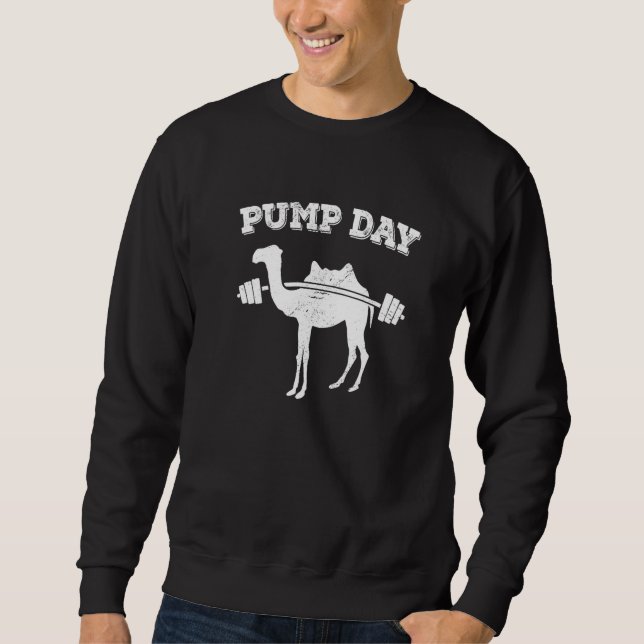 Freak av Pump Day Camel Fitness Exercise Workout-g Lång Ärmad Tröja (Framsida)