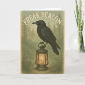 Freak Beacon Raven Hälsning Card Kort