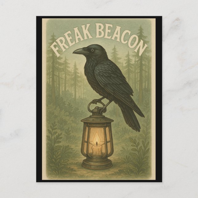 Freak Beacon Raven-vykort Vykort (Framsida)