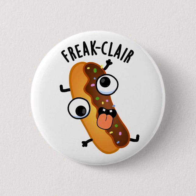 Freak-clair Funny Eclair Pun Knapp (Framsida)