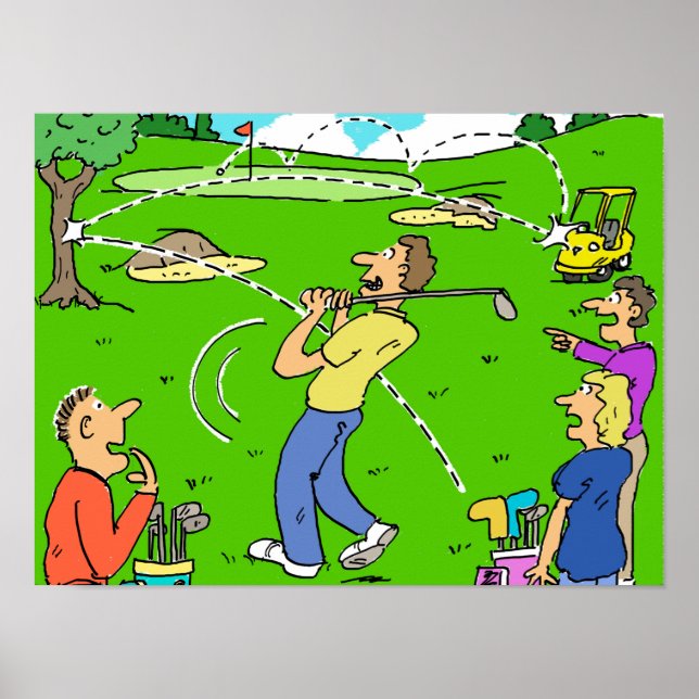 Freak Golf Shot Rebounds Poster (Framsidan)