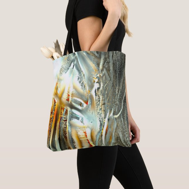 Freak grått struktur-bränningsdelar till digitalut tygkasse (Närbild)