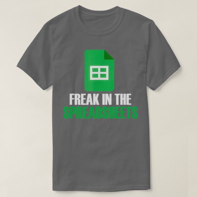 Freak i Excel Accountant Accounting i kalkylblad T Shirt (Design framsida)