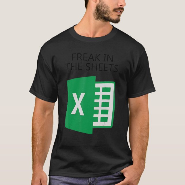 Freak i Excel Lakan Halloween T Shirt (Framsida)
