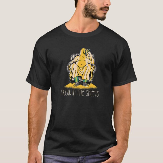 FREAK I LAKAN Drunk Ghost Halloween Meme T Shirt (Framsida)