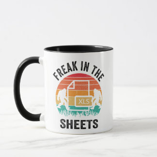 FREAK IN THE SHEETS SASQUATCH RETRO SUNSET MUGG