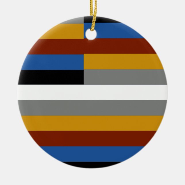 Freak Pride Flagga Julgransprydnad Keramik (Framsidan)