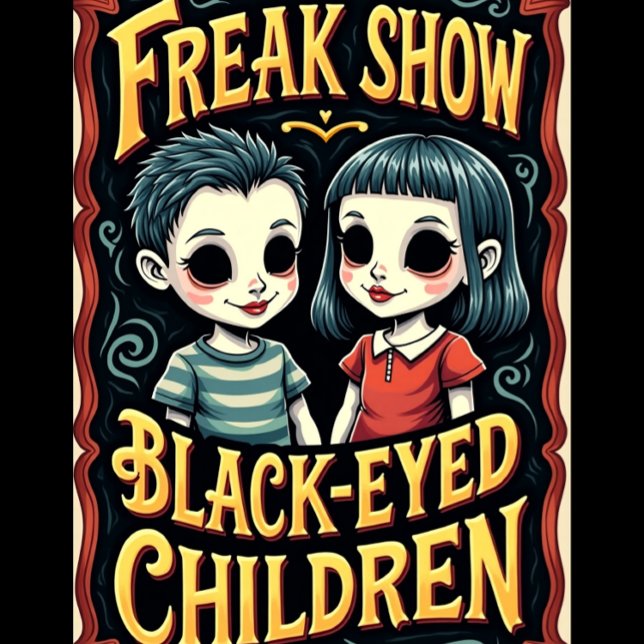 Freak Show Collection The Black-Eyed Children  T Shirt (Skapare uppladdad)