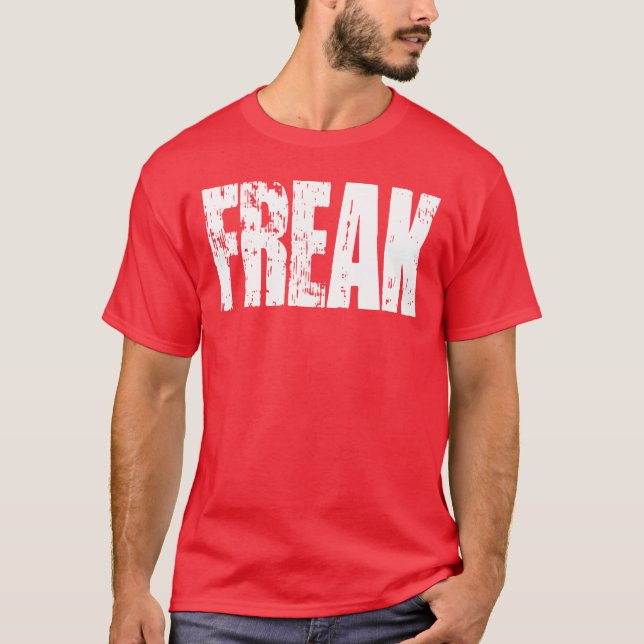 FREAK T-skirt - vit text Tröja (Framsida)