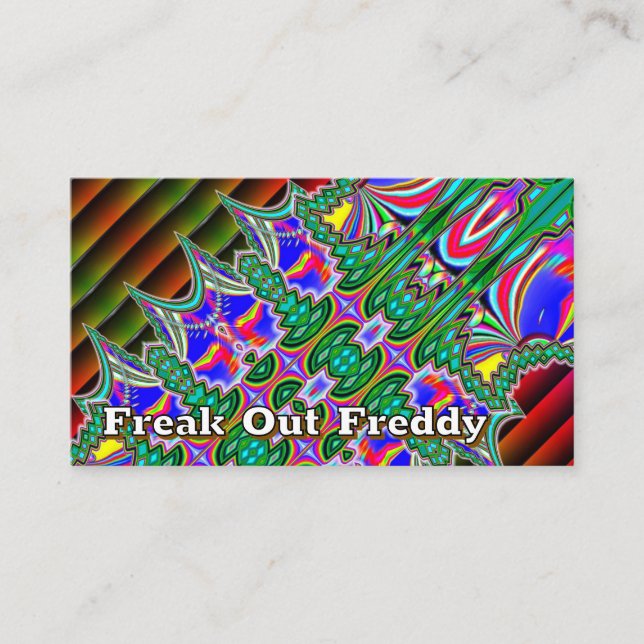 Freak ut Freddy (du kan ändra ord) Visitkort (Framsida)