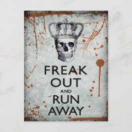 Freak ut och Springa bort Halloween-vykort Vykort