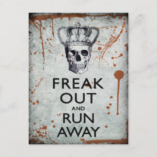 Freak ut och Springa bort Halloween-vykort Vykort