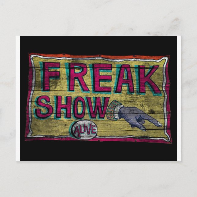 Freak Visa Vintage-banderoll Vykort (Framsida)