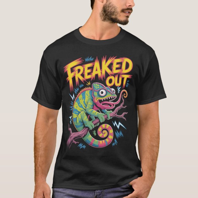 Freaked Out Chamäleon Shirt T (Framsida)