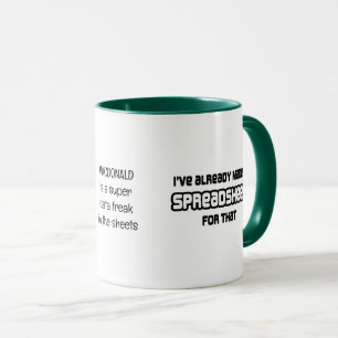 Freaken AV UPPGIFTER HAR REDAN GJORT ETT SPREADSHE Mugg