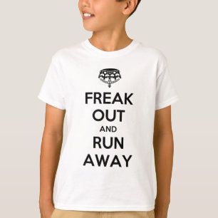 Freaken ut kör Away behållalugn bär på Tee Shirt