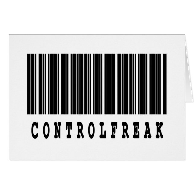 freakens streckkodskonstruktion hälsningskort (Framsidan Horizontal)