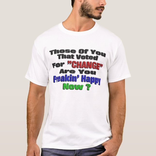 Freakin lycklig nu t-shirt (Framsida)