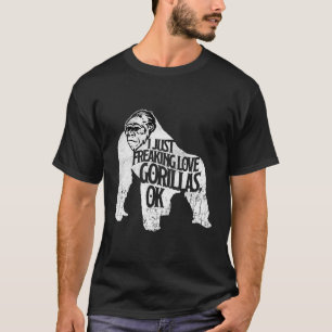 Freaking Kärlek Cute Gorillas Crewnackmonkey Zoo T Shirt