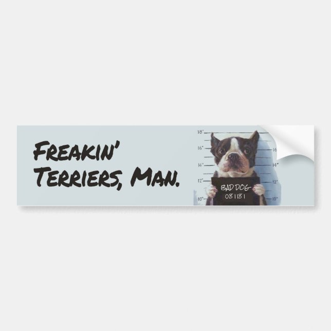 Freakin'Terriers, Man.. Bumper Sticker Bildekal (Framsidan)