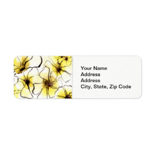 Freaky Blommigt Series (Flower Return-adressetiket Returadress Etikett