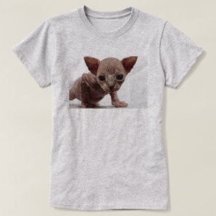 Freaky Cute Furless Sphynx Kitten Tee Shirt