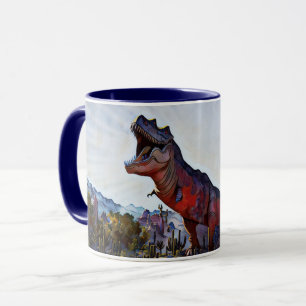Freaky Dinosaur i Desert Art Kopp Mugg