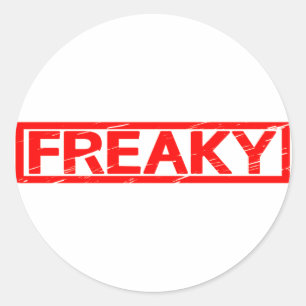 Freaky Frimärke Runt Klistermärke