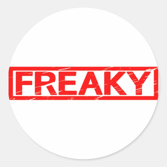 Freaky Frimärke Runt Klistermärke (Framsida)