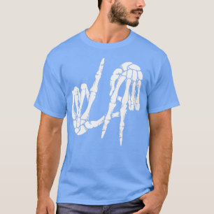Freaky Los Angeles Hand Sign Skeleton La TShirt 3 T Shirt