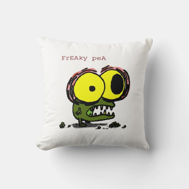 Freaky Pea Pillow - Grönt Kudde (Framsida)