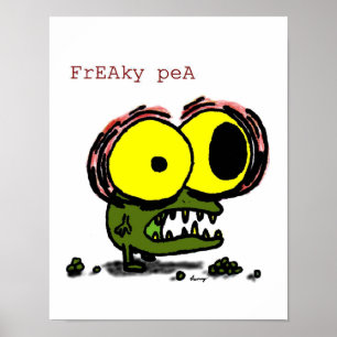 Freaky Pea-utskrift Poster